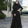 이슬람 Abaya Hijab 드레스 여성 모로코 Kaftan 레이스 업 Sundress 이슬람 의류 터키 맥시 파티 Vestidos Dubai Djellaba Jubah