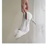 2019 nieuwe kant 8 cm 6cm mode bruiloft bruid toont luxe ontwerper hakken trouwschoenen witte hakken dames ontwerper schoenen