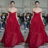 Elie Saab 2020 High Couture Вечерние платья с плеча оборками Pagenat знаменитости платья Линия Runway моды платье выпускного вечера