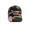 Donald Trump Cap USA Stars Flag Camouflage Baseball Cap Keep America Great 2020 Hat Embrodery Letter Justerbar Camo Glof Hat HHA363