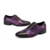 Belle scarpe da abbigliamento per abiti viola a punta da uomo di Batzuzhi, scarpe in pelle di business, taglie grandi eu38-46 B,