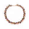 Conjunto de joyería de moda con incrustaciones de cobre ambiental Conjunto de aretes de collar de circón