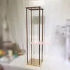 new style gold tall wedding flower stand decoration /no the lighted centerpiece / metal pillar best0966