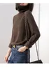 Maglione da donna New Spring Dolcevita di alta qualità Manica lunga Maglione in morbido cashmere Moda femminile Pullover in maglia solida calda