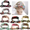 Diadema bohemia Algodón Niña Bebé Bowknot Flor Turbante Twist Head Wrap Nudo trenzado Banda para el cabello suave Niños Florales Diademas Bandanas 14506