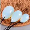 Jade Egg Set Drill Opalite Yoni Egg Mineral Quartz Stone Healing Massage Boll Kegel Övning Pelvic Floor Muskel för Kvinnor