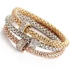 3pcs / set Élastique Diamant Bracelet Chaîne De Maïs avec Coeur Crâne Pendentif De Mode Charme Bracelets Bracelets Ensembles De Bijoux pour Femmes Livraison Gratuite