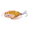 Hengjia 100 pcs 40mm manivela isca cigarra ganchos de pesca iscas 4cm 6,4g 8 # ganchos de pesca tackle minnow isca isca dura