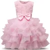 JaneyGao blomma flicka klänning för bröllopsfest Lila färg med applikationer Bow Kids Formell klänning för födelsedag First Communion Gown