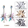 Partihandel-Fashion Designer Överdriven Glittrande Färgrik Rhinestone Diamond Crystal Drop Long Longelier Stud Örhängen för Kvinnor Flickor