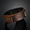 Vintage Punk Läder Armband för män PU Läder Wrap Armband Bangles För Kvinnor Steampunk Style Mens Hip Hop Armband Smycken Tillbehör