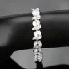 White Zircon Silver 925 Wedding Costume Jewelry Sets Women Bracelets Clip Earrings Pendant Necklace Rings Set Jewellery Gift Box