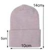 7 farbe Neugeborenen Streifen Hut Baby Häkeln Stricken Hüte Infant Schädel Kappen Weiche Baumwolle Beanie Winter Warme Mütze Zubehör M567