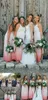 スリットティアード2019結婚式のゲストドレスのグラデーションシフォンの国の花嫁介添人のドレスは、産科のための名誉ドレスパーティードレスのメイド
