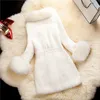 Winter Faux fur coats women Korean fur collar Warm coat hair cuffs jacket High-end fashion Plus size long