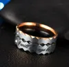 Romantic Titanium Steel Couple Finger Ring Carving Letter I will always be waiting for you Lover 's Promise Wedding Rings