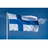Finnland-Flagge, groß, 90 x 150 cm, Polyester, FI, finnisches Nationalbanner, für drinnen und draußen, Länderflaggen von Finnland, 90 x 150 cm, zum Aufhängen