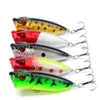 65mm 11g Fishing Lures Topwater Popper Bait 5 Color Hard Bait Artificial Wobblers Plastic Fishing Tackle With 6# Hooks