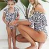 Costumi da bagno per bambini 2019 Nuovo costume da bagno per bambina con stampa leopardata Mamma e figlia Costumi da bagno abbinati Bikini per bambina Costumi da bagno per bambini interi Z11