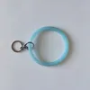 Bangle Key Ring Silicone Wristlet Keychain Bracelet Key Ring Round Key Holder Sports Girls Gift Fashion Jewelry 5 Colors 30pcs DW4178