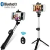 Bluetooth selfie bâton Trépieds minuterie bluetooth selfie monopodes Extendable Self Portrait Collez à distance pour les smartphones Android Iphone