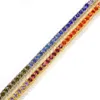 4 mm lodowany bling aaa kolor cyrkon 1 rzędowy łańcuch tenisowy Naszyjnik Męs