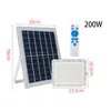 أدى ضوء الشارع الشمسي 100W 200W 300W الجدار مصابيح واحد مزدوج الرأس حديقة في الهواء الطلق أدى أضواء الفيضانات مع جهاز التحكم عن بعد