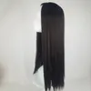 Wigs Woman long straight hair before lace wig black lifelike in the wigs women chemical fiber hair head set wholesale