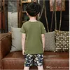 Retail Summer Big Boys Girls Camouflage Vêtements Ensembles Enfants T-shirt À Manches Courtes + Shorts 2pcs Set Enfants Camouflage Costume Summer Camp Outfits