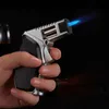 Jobon Jet Gun Shape Lighter Windproof Gas Refillable Straight Flame Cooking Cigar Lighters Gift for Men