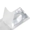 6.5*22cm clear and silver heat seal packaging bag vacuum three side dealing packing bags transparent on front sealing pouches