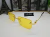 Occhiali da sole France Sport Buffalo occhiali da sole a specchio semplici montatura in metallo leopardo oro lenti trasparenti occhiali da sole ottici da uomo con originale2972080