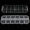 Nail Art Storage Box 12 Grids Compartiment Plastic pailletten Organisator Sieraden Mini Diamant Lege Boxes New7131163