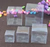 50 stücke quadrat kunststoff klare pvc boxen transparent wasserdichte geschenkbox pvc tragetasche verpackung box für kinder geschenk schmuck / süßigkeiten / spielzeug / kuchen