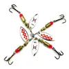 HENGJIA 200PCS/lot Spinner Spoon fishing lure Metal Jig Bait Crankbait Artificial Hard lure with Treble hook 6.5cm 4.7g