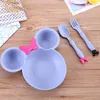 3PcsSet Bébé Alimentaire Stockage Vaisselle Toddle Solide Mignon Dessin Animé Plats Enfants Assiette Bol Écologique Enfants Formation Vaisselle9208439