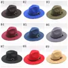 Kvinnor Felt Hat Vinter Fedora Hat Kvinnor Imitation Woolen Classic British Autumn Laday Jazz Streetwear Felt hattar för män CNY789