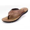 2019 Summer Shoes Men Slippers Genuine Leather Beach Slippers Mens Flip Flop Sandals Summer Man Shoes Male Flip Flops KA673