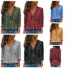 2021 nouveau classique mode rayé revers à manches longues poche bouton chemise multicolore multi-code support lot mixte