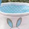 Hurtownie Płótno Wielkanoc Kosz Bunny Easter Bucket Blank Bunny Tote Bags Dzieci Prezent Szczęśliwy Wielkanocny Królik Dekoracja SSA224