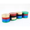 Assorted Colors 50MM Herb Grinder Four Layer Tobacco Grinders Zinc Alloy Mix Random Colors Smoke Grinder