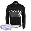 Scott Team Mens Cycling Winter Thermal Fleece Jersey Mtb Bicycle Shirt Long Sleeve Racing Tops Cycling Clicking Ropa ciclismo Y20122501