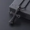IJD12236 Cool Men Cremation Cross Necklace Funeral Casket for Ashes Holder Stains Stains Steel Cremation Funnel GI253W