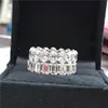 Eternity Promise Ring 925 Sterling Silver Emerald Cut 5A CZ Engagement Bands de mariage Anneaux pour femmes bijoux de mode nuptiale6846972