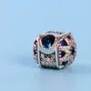 Eleganti perline di fascino della serie Oceano in argento sterling 925 con diamanti CZ per gioielli Pandora con regalo di compleanno squisito da donna in scatola originale