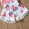 新しい夏の赤ちゃんの女の子の服の花のジャンプスーツの赤ちゃんの服ロンパイの赤ちゃんの服ワンピース衣装サンスーツ子供服ボディスーツ