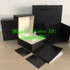 最高品質のダークブラウンボックスギフトケースタグレ時計小冊子カードタグと英語の論文スイス時計ボックス