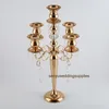 Candelabro in metallo dorato a 5 bracci nuovo stile per centrotavola matrimonio senyu0351