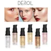 Derol glitter oogschaduw make-up vloeibare glans oogschaduw metalen illuminator bronzers make-up markeerstift room cosmetisch