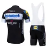 팀 2019 GOld Deceuninck QUICKSTEP 사이클링 저지 100 % 폴리 에스테르 빠른 건조 반소매 자전거 착용 Ropa Ciclismo pro bike Maillot